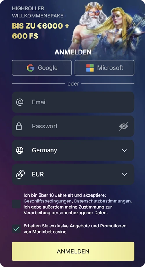 Monixbet casino login